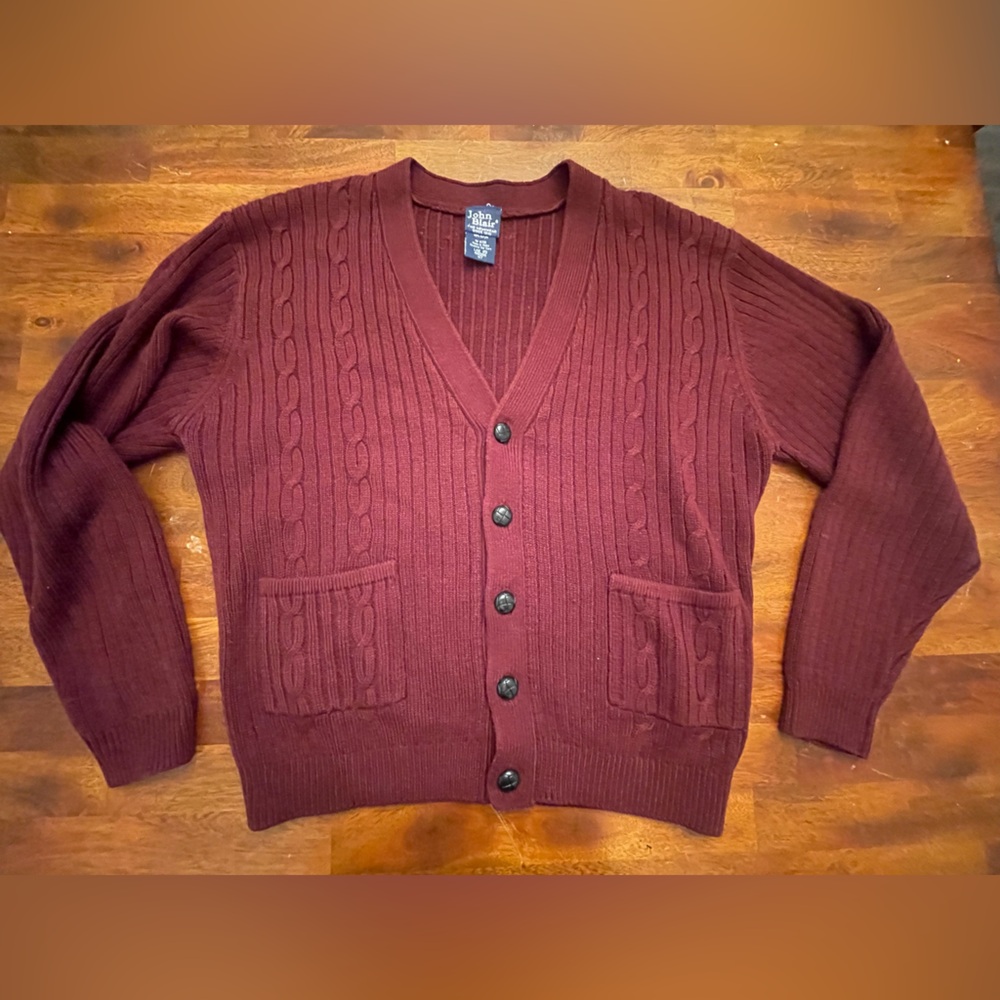 Vintage Grandpa’s Sweater by John Blair Cable Knit Cardigan